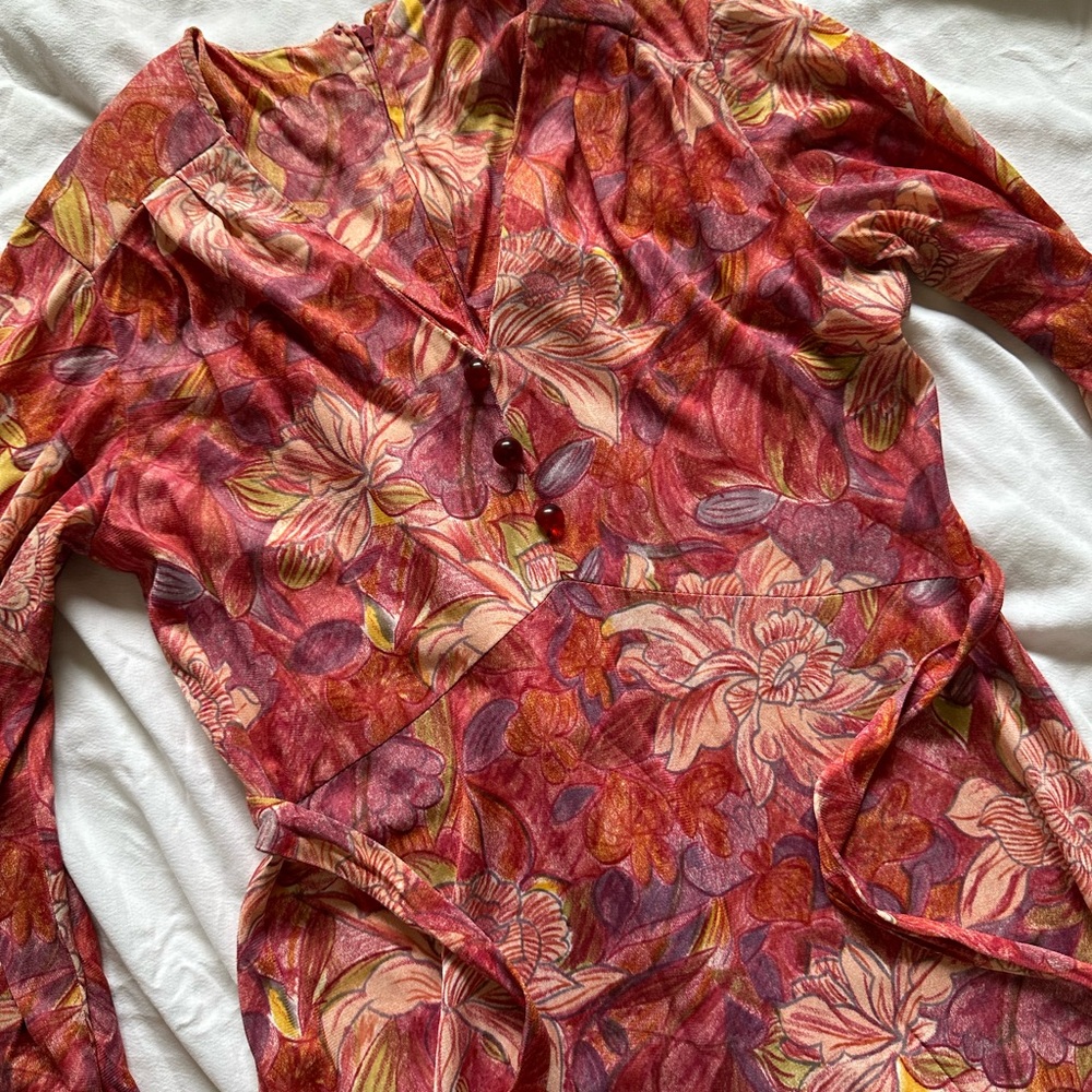 💐 VINTAGE 70’s Handmade Floral Maxi Dress